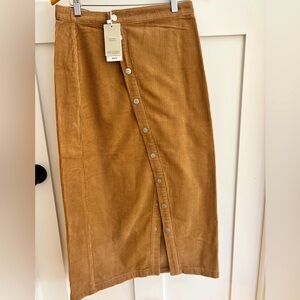 Mango long corduroy shirt with front snaps